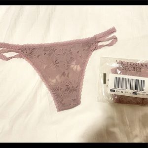 VS Pink strappy lace thongs
